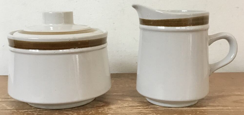 Vtg 70s Daniele Collection Japanese Stoneware Creamer Sugar Pitcher Set Japan